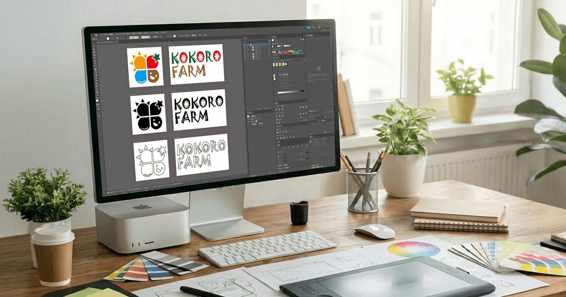 project at 農業|ブランドロゴ(kokoroファーム)